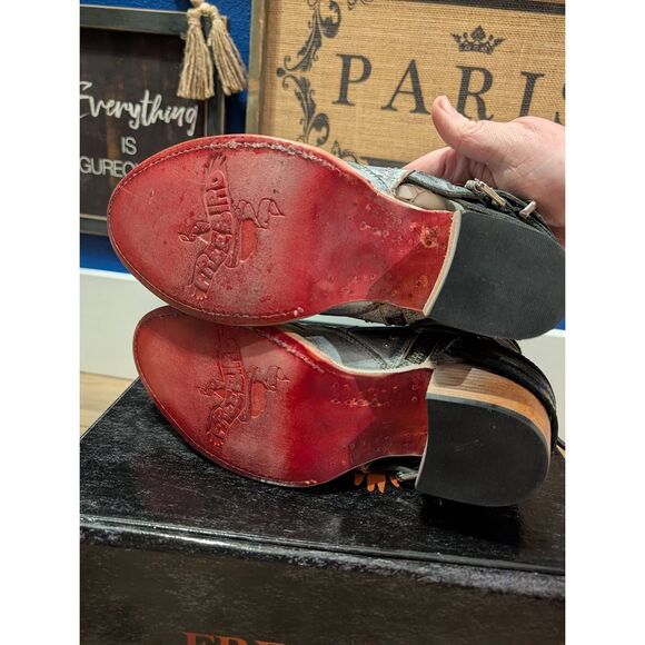 Freebird by Steven Desert Ice Multi Women's 8 Booties Buckles NIB Boho Western - Picture 11 of 14